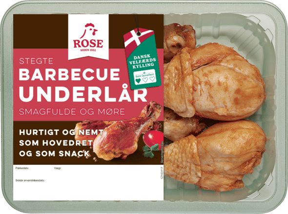 Stegte kyllingeunderlår BBQ