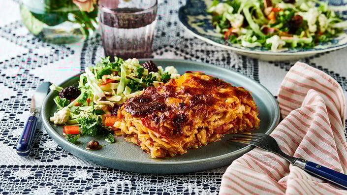 Lasagne og kålsalat a la 2010