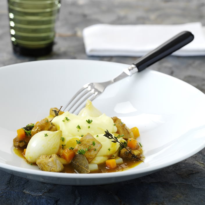 Kylling som ragout med græskar