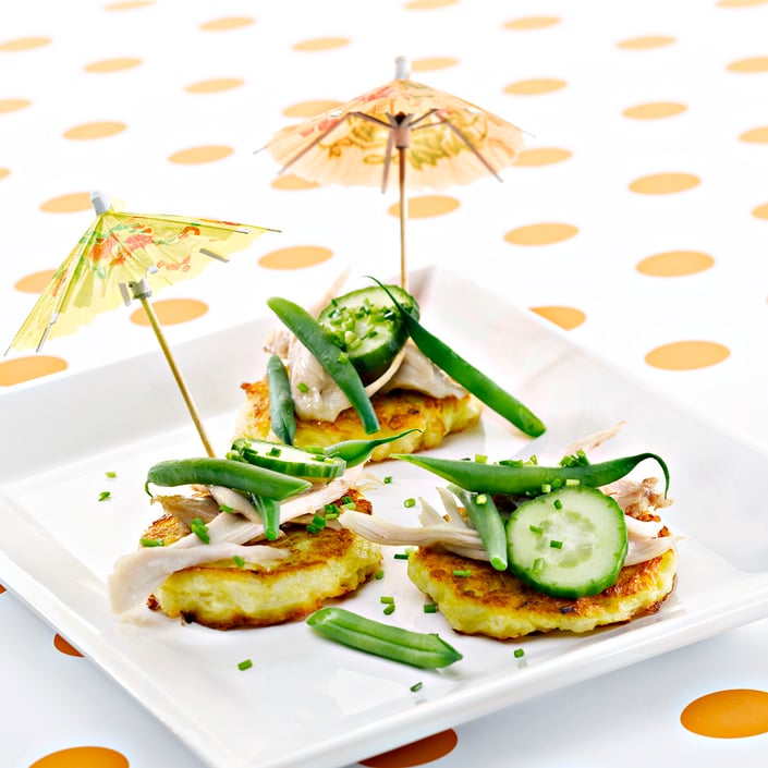 Rösti med kyllingesalat