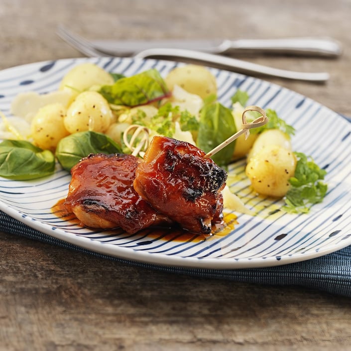 Sticky Barbecuelår og frisk kartoffelsalat