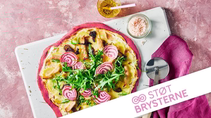 Kartoffelpizza med kylling