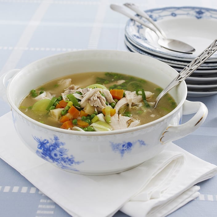 Klassisk Kyllingesuppe
