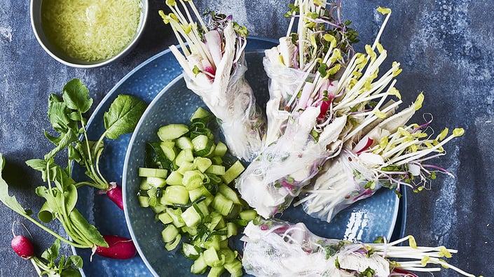 Friske forårsretter med kylling