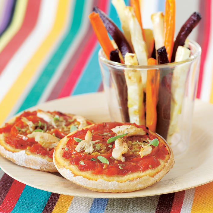Pizza med kylling og "Mikado”