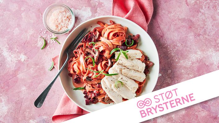 Brystfilet med cremet champignonsauce