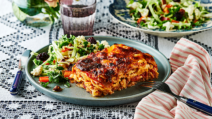 Lasagne og kålsalat a la 2010