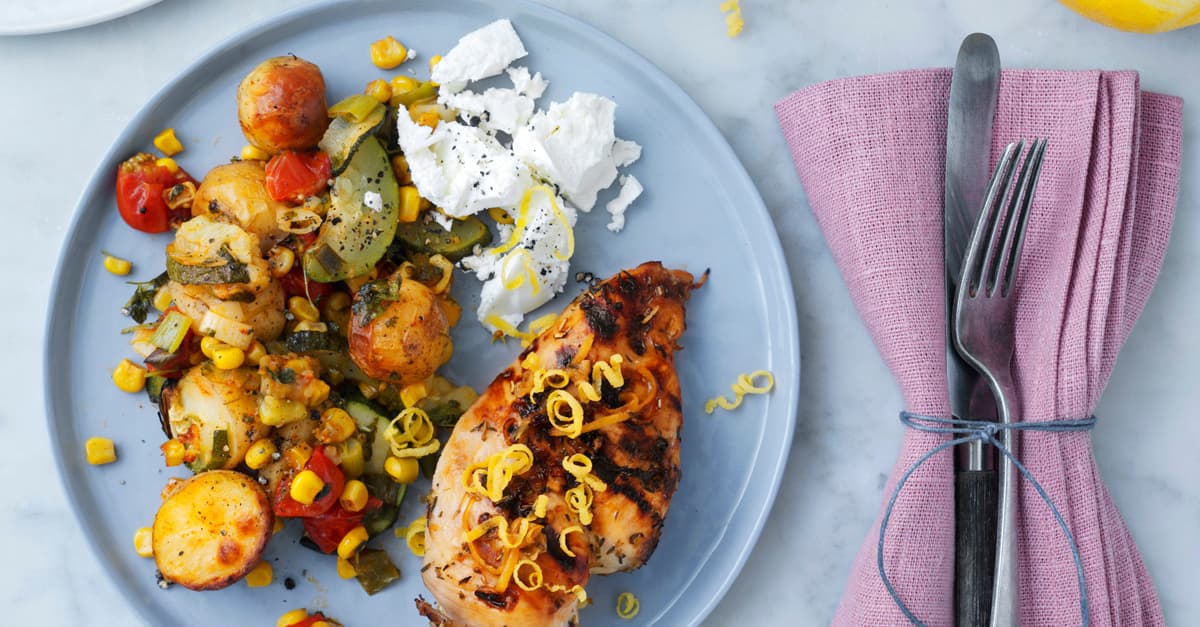 Lemon Chicken &amp; varm kartoffelsalat