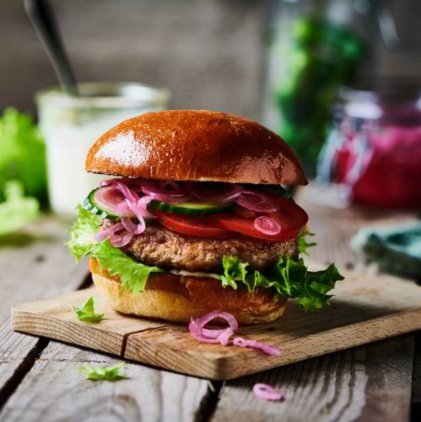 Krydret kyllingeburger