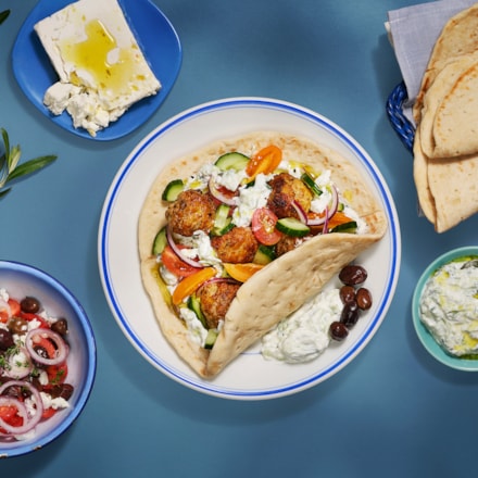 Græske gyros i fladbrød