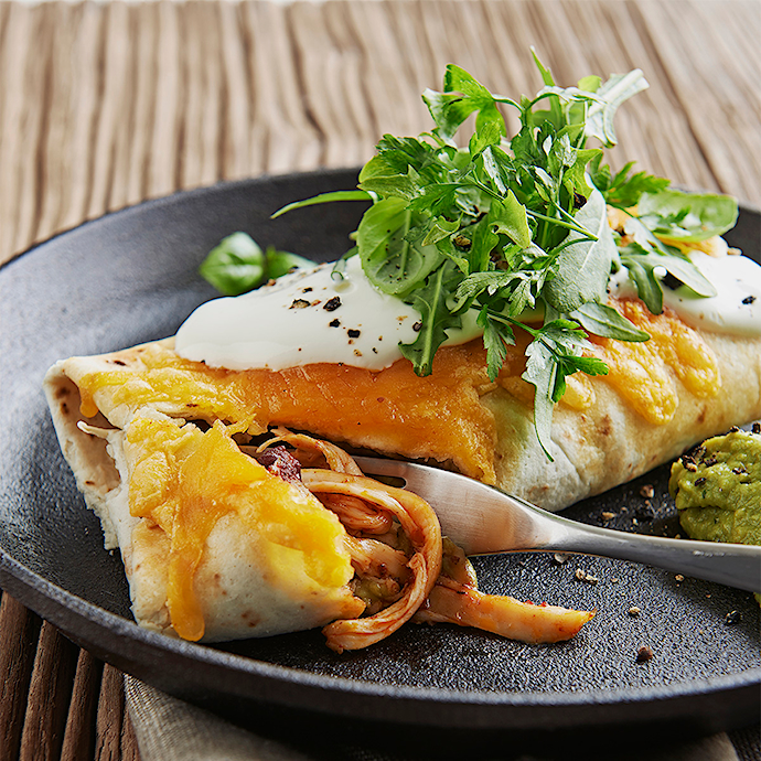 Pulled chicken enchiladas