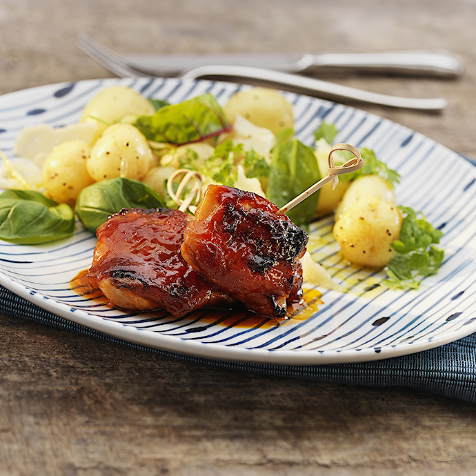 Sticky Barbecuelår og frisk kartoffelsalat