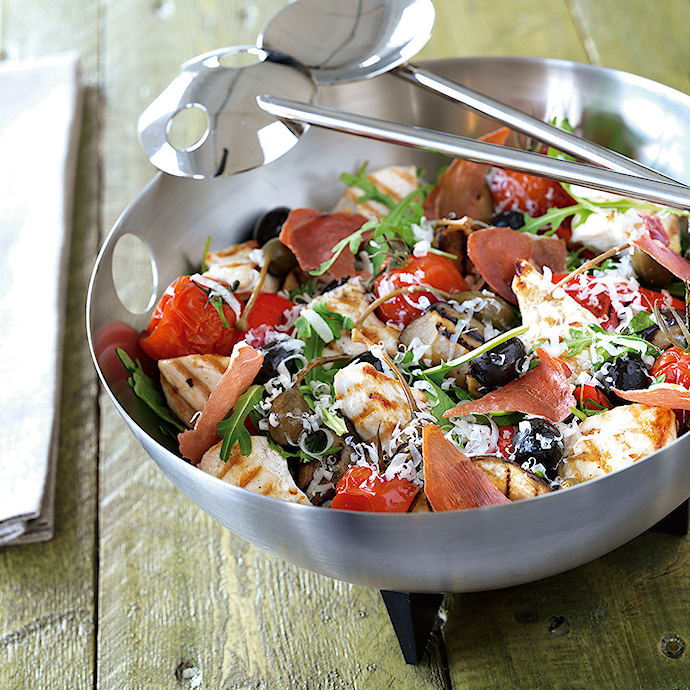 Italiensk salat med kyllingebrystfilet