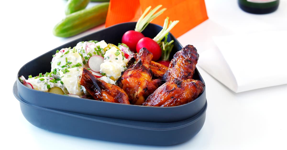 Hot Wings &amp; kartoffelsalat