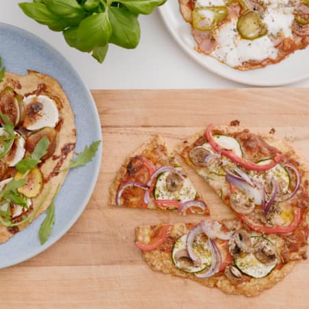 Pizza med kyllingebund)